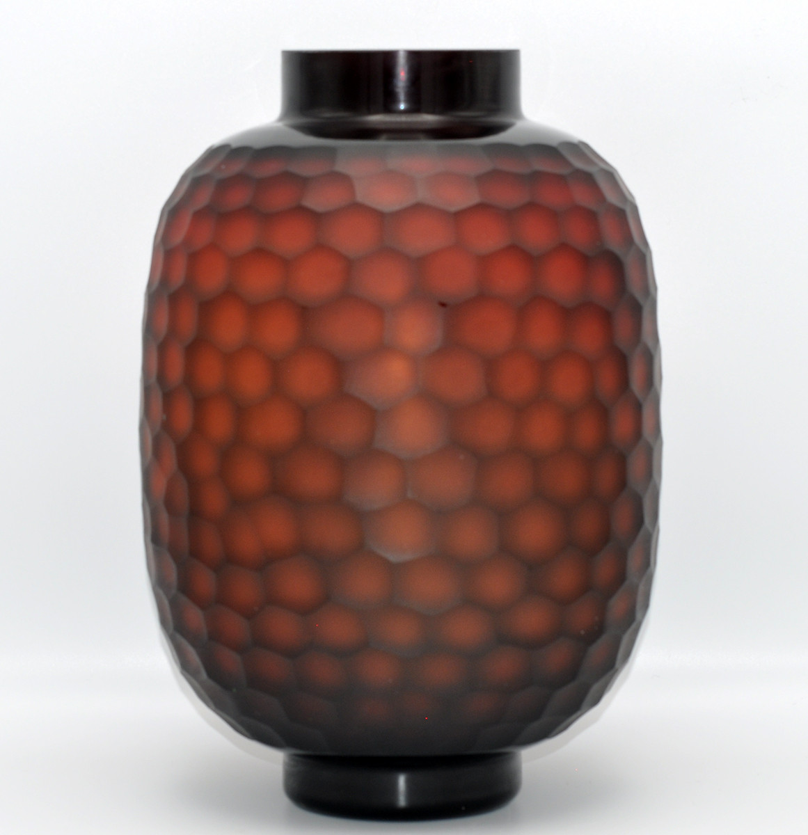 O4HOME + Vaas, glas gesneden, rood/grijs M